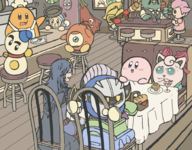 animal_crossing artist:nickel bar brewster chef_kawasaki chilly colored cute female_villager fire_emblem food ike jigglypuff kirby kirby_(series) lucina meta_knight pokemon poppy_bros._jr. sir_kibble super_smash_bros waddle_doo // 930x726 // 666KB