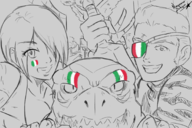 angel artist:nayaa flag king_of_dinosaurs king_of_fighters king_of_fighters_xiv mexican_flag mexico ramon the_king_of_fighters // 1800x1200 // 1.2MB