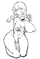 abyssal artist:borvar bell breasts covering gloves huge_breasts kantai_collection lactation nude standard_carrier_wo-class thick_thighs wide_hips wo wo-class // 866x1270 // 298KB