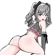 1girl artist:sunbeam ass bottomless idolm@ster ranko_kanzaki // 847x867 // 287KB