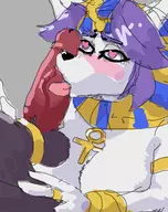 1girl artist:stupidretard egyptian fellatio furry legend_of_mana penis sierra // 3508x4432 // 217KB