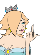 artist:nighthao colored fuck_you middle_finger rosalina super_mario super_mario_galaxy // 475x551 // 84KB