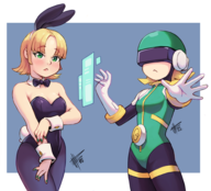 1girl artist:mateus_upd bunny_suit jaune leotard mega_man_(series) mega_man_zero // 968x876 // 518KB