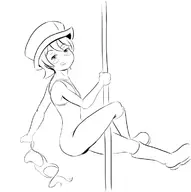 bottomless bra panties pole_dance skullgirls stripper umbrella_(skullgirls) undressing // 743x745 // 107KB