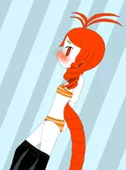 1girl artist:kerriska blush bra colored dutch_angle lobco looking_at_viewer panties red_eyes red_hair wadanohara_and_the_great_blue_sea // 1048x1403 // 371KB