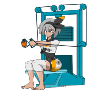 1girl artist:dustovel bea exercising gym_clothes pokemon pokemon_swsh // 1598x1598 // 717KB