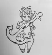 1girl aigis anchor artist:kujalla persona persona_3 traditional_medium // 2013x2131 // 1.0MB