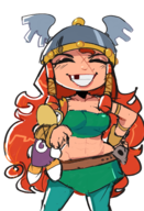 1girl abs artist:justdavefnd barbara plushie rayman rayman_(series) rayman_legends // 1500x2200 // 2.1MB