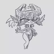 1girl artist:mako hey_arnold midna the_legend_of_zelda twilight_princess // 1000x1000 // 154KB