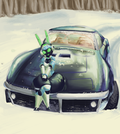 1girl artist:unknown car colored looking_at_viewer oil_paint project_turboblast robot robot_girl sitting tagme tempo thick_thighs // 1800x2000 // 2.4MB