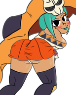 artist:punished_vporeon ass bent_over blush cerebella colored dark_skin huge_ass skullgirls // 1200x1500 // 440KB