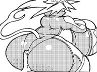 1girl artist:dinnershrimp ass blaster_master blaster_master_zero breasts garyc.me gigantic_ass gigantic_breasts hot_dogging huge_ass huge_breasts kanna monochrome penis sitting sketch thick thick_thighs // 800x600 // 99KB