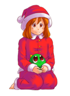 artist:kiwi christmas_collab_2014 colored gimmick! mr._gimmick santa_outfit yumetarou // 470x650 // 189KB