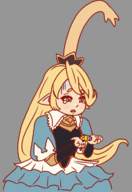 1girl charlotta colored despicable_me granblue_fantasy mcdonalds minions sad toy // 500x729 // 156KB