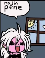 1girl android_21 artist:goseb90 dragon_ball dragon_ball_fighterz majin_android_21 pene // 504x651 // 154KB