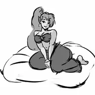 1girl artist:unknown cushion shantae shantae_(series) smug wayforward // 1000x1000 // 79KB