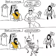 comic halloween johnny_cage mortal_kombat parody scorpion skeleton // 800x800 // 287KB