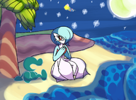 beach colored gardevoir kirby kirby_(series) moon mr._game_&_watch night star super_smash_bros // 745x548 // 365KB