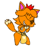 1girl animal_crossing apron artist:unknown crown eyes_closed fusion naughty_face nintendo princess_daisy redd smile // 1368x1444 // 216KB