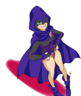 1girl ace_attorney artist:yuuzal cosplay kay_faraday leotard raven teen_titans // 1696x1999 // 587KB