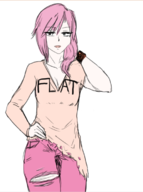 artist:escanda birthday casual_clothes colored final_fantasy final_fantasy_xiii flat_chest lightning // 515x690 // 161KB