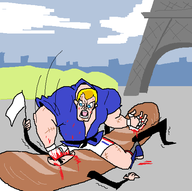 abel baguette beaten blood colored costume eiffel_tower street_fighter white_flag // 493x490 // 19KB