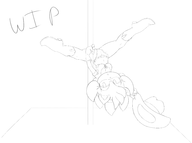 1girl amy_rose artist:r0cketjumper cowboy_hat poledancing sonic_(series) wip // 3840x2852 // 826KB