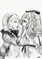 bongo drakengard_3 kiss one saliva saliva_trail yuri zero // 1505x2125 // 3.1MB