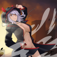 1girl artist:pufflestown cytus ivy jacket sunset // 2080x2080 // 2.4MB