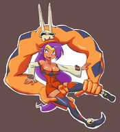 blush cerebella colored cosplay crossover dark_skin pointed_ears shantae shantae_(series) skullgirls tan_skin vice-versa wayforward // 800x880 // 295KB