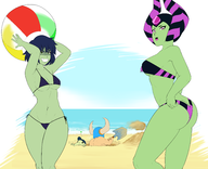 2boys 2girls artist:unknown bikini mona plague_knight shovel_knight shovel_knight_(series) the_enchantress // 3700x3000 // 1.9MB