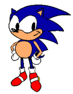1boy artist:unknown colored hands_on_hips pixel_art smile smiling sonic_(series) sonic_the_hedgehog // 880x1132 // 14KB