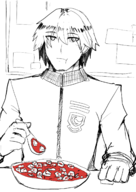 1boy artist:dweller1215 fate_(series) food greyscale hakuno_kishinami no_background simple_coloring sketch tofu type-moon // 1166x1651 // 757KB