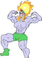 artist:rider blush buff burning_leo green_eyes kirby_(series) kirby_super_star personification // 508x702 // 111KB