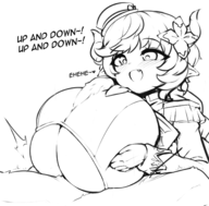 1girl artist:pailolidrawfag bestiality carmelina cum draph granblue_fantasy heart horns lion monochrome paizuri penis pointy_ears pov tiny_hat uniform // 1495x1470 // 744KB