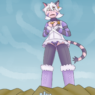 building colored elh_melizee furry giantess mountains panties panty_shot size_difference sky solatorobo // 666x666 // 251KB