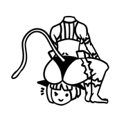 1girl artist:unknown ass facesitting ms._fortune skullgirls wink // 2538x2199 // 384KB