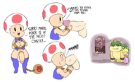 1girl 2boys artist:harrace bowser fellatio gay penis super_mario text toad // 1579x955 // 415KB