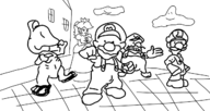 luigi mario peach princess_peach redraw super_mario super_mario_64 wario yoshi // 1280x679 // 198KB