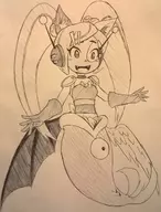 animal_ears cat_girl_without_salad cat_girl_without_salad__amuse-bouche kebako mermaid shantae_(series) traditional_medium wayforward // 1280x1679 // 523KB