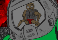 1boy animated colored dancing doom doomguy helmet reflection revenant skeleton // 469x324 // 877KB