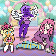 3girls artist:runebrave birthday_cake_cookie cookie_run party_girl tagme terraria // 2160x2160 // 1.7MB