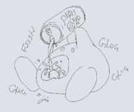 1boy artist:grey drinking kirby kirby_(series) pepsi soda text // 611x511 // 12KB