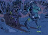 background colored crossover mega_man_(series) mega_man_x mx3 predator vile // 965x700 // 310KB