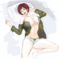 artist:tifa_poster bed cleavage colored dead_or_alive dead_or_alive_5 huge_breasts mila wip // 2048x2048 // 425KB