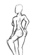 1girl artist:unknown ass devil_may_cry monochrome sketch trish wip // 481x685 // 40KB