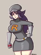 1girl artist:georgezero colored hex_maniac pokemon pokemon_xy team_rocket team_rocket_grunt trainer_class // 1668x2224 // 365KB