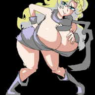 1girl artist:2hufag ayla blonde_hair blue_eyes dragon_quest huge_breasts // 400x400 // 20KB