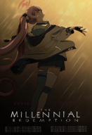 1girl artist:unknown blue_archive halo koyuki movie_poster pink_hair raining the_shawshank_redemption // 759x1116 // 723KB