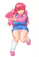 artist:kujalla colored fat momoko panties valentine valentine's_day_collab_2017 wonderful_pink // 640x916 // 202KB